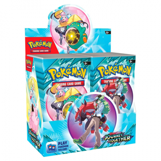 Pokémon TCG: Journey Together Booster Display i gruppen SÄLLSKAPSSPEL / Pokémon hos Spelexperten (POK10319-DIS)