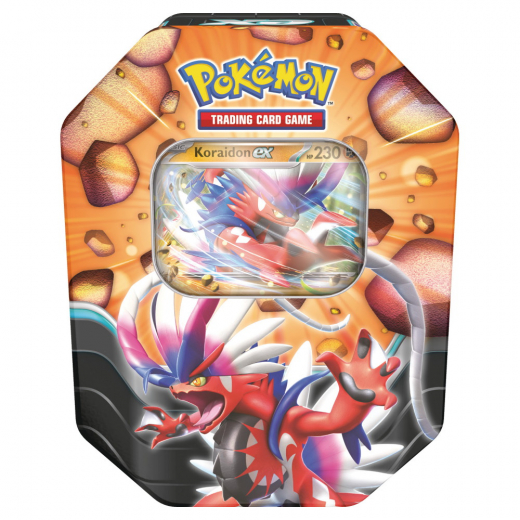 Pokémon TCG: Slashing Legends Tin - Koraidon ex i gruppen SÄLLSKAPSSPEL / Pokémon hos Spelexperten (POK10377-KOR)