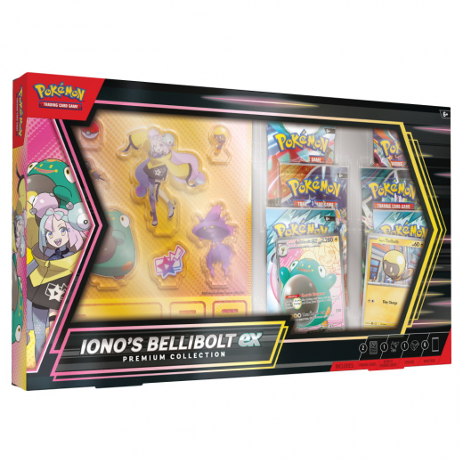 Pokémon TCG: Iono’s Bellibolt ex Premium Collection i gruppen SÄLLSKAPSSPEL / Pokémon hos Spelexperten (POK10431)