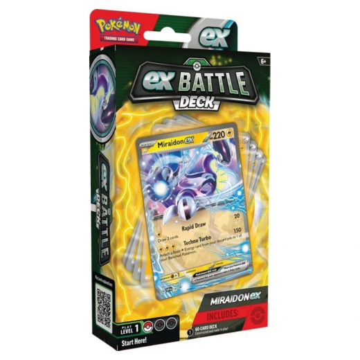 Pokémon TCG: Battle Deck - Miraidon ex i gruppen SÄLLSKAPSSPEL / Pokémon hos Spelexperten (POK85754-MIR)