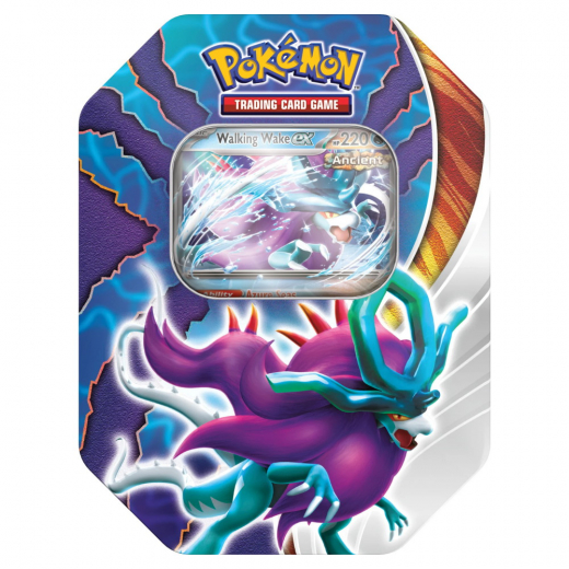 Pokémon TCG: Paradox Clash Tin - Walking Wake ex i gruppen SÄLLSKAPSSPEL / Pokémon hos Spelexperten (POK85762-WAL)