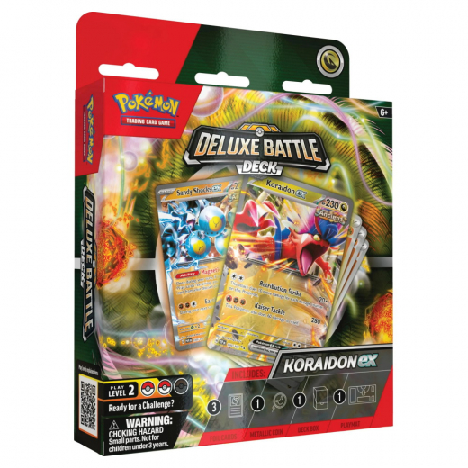 Pokémon TCG: Deluxe Battle Deck - Koraidon ex i gruppen SÄLLSKAPSSPEL / Pokémon hos Spelexperten (POK85830-KOR)