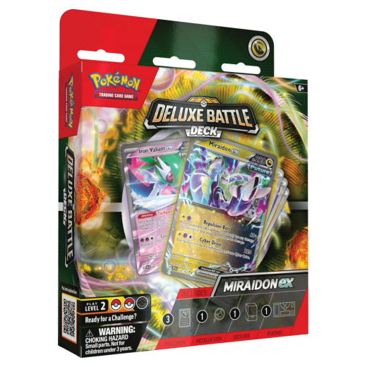 Pokémon TCG: Deluxe Battle Deck - Miraidon ex i gruppen SÄLLSKAPSSPEL / Pokémon hos Spelexperten (POK85830-MIR)