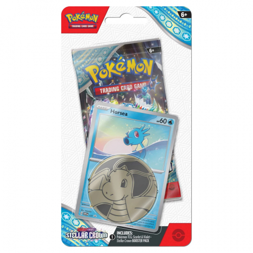 Pokémon TCG: Stellar Crown Checklane Horsea i gruppen SÄLLSKAPSSPEL / Pokémon hos Spelexperten (POK85912-HOR)