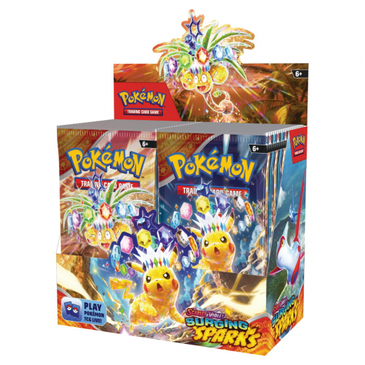 Pokémon TCG: Surging Sparks Booster Display i gruppen SÄLLSKAPSSPEL / Pokémon hos Spelexperten (POK85928-DIS)