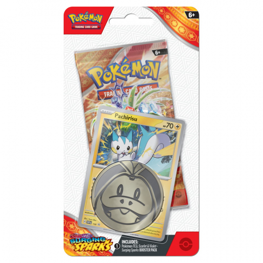 Pokémon TCG: Surging Sparks Checklane Pachirisu i gruppen SÄLLSKAPSSPEL / Pokémon hos Spelexperten (POK85943-PAC)