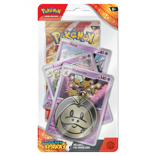 Pokémon TCG: Surging Sparks Premium Checklane Alakazam i gruppen SÄLLSKAPSSPEL / Pokémon hos Spelexperten (POK85948-AKA)