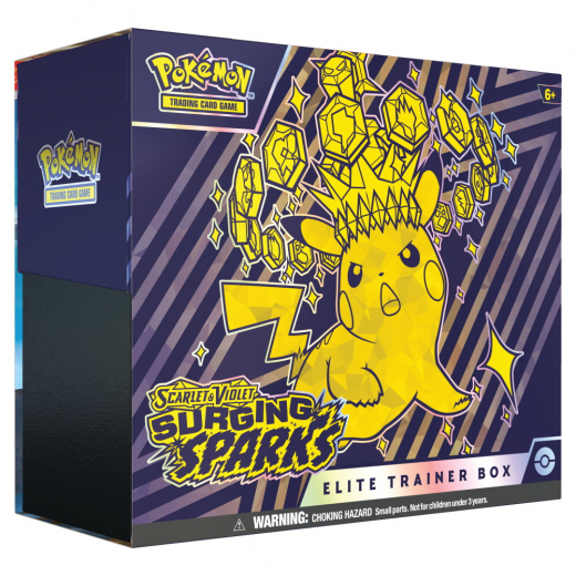 Pokémon TCG: Surging Sparks Elite Trainer Box i gruppen SÄLLSKAPSSPEL / Pokémon hos Spelexperten (POK85952)