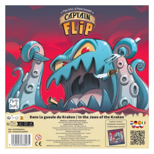 Captain Flip: In the Jaws of the Kraken (Exp.) i gruppen SÄLLSKAPSSPEL / Expansioner hos Spelexperten (PPUCF02EN)