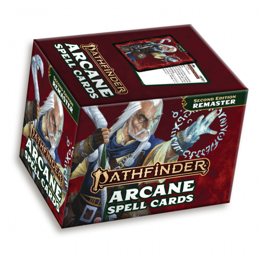 Pathfinder RPG: Arcane Spell Cards (Remastered) i gruppen SÄLLSKAPSSPEL / Rollspel / Pathfinder hos Spelexperten (PZO10003MC)