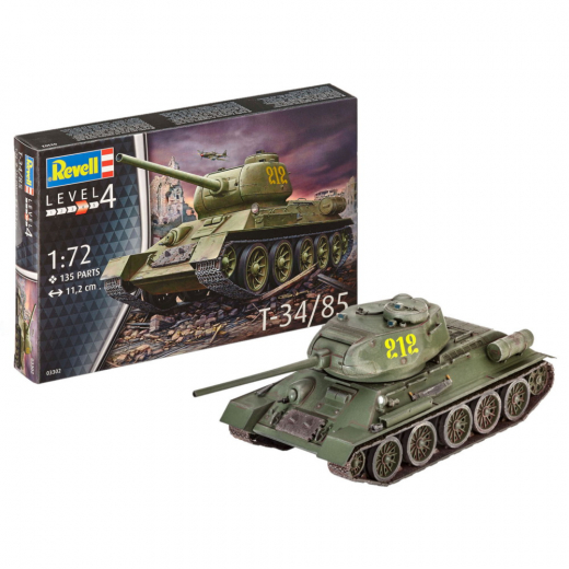 Revell - T-34/85 1:72 - 135 Bitar i gruppen PUSSEL / Modellbyggen / Revell / Stridsfordon hos Spelexperten (R-3302)