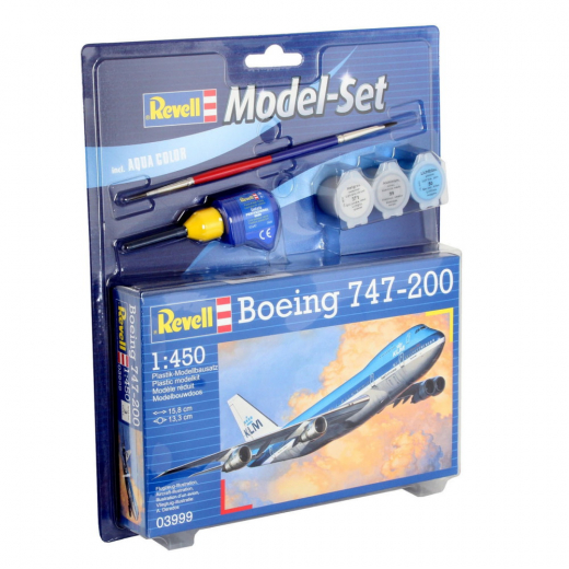 Revell Model Set - Boeing 747-200 1:450 - 22 Bitar i gruppen PUSSEL / Modellbyggen / Revell / Stridsfordon hos Spelexperten (R-63999)