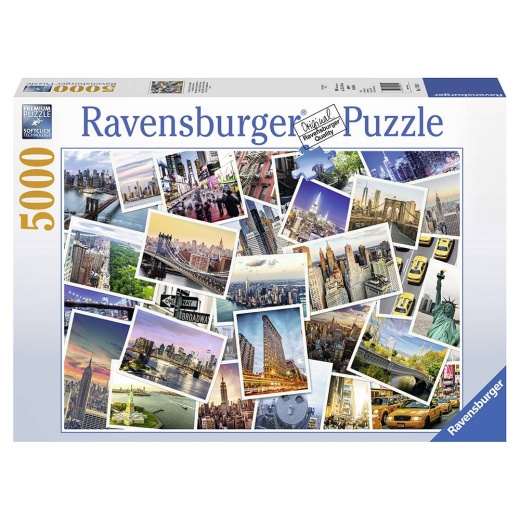 SKADAT Ravensburger Pussel: New York - the City never sleeps 5000 Bitar i gruppen Fyndhörna hos Spelexperten (REA-10217433)