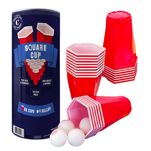 SKADAT Beer Pong Square Cups i gruppen Fyndhörna hos Spelexperten (REA-SQUARECUP)