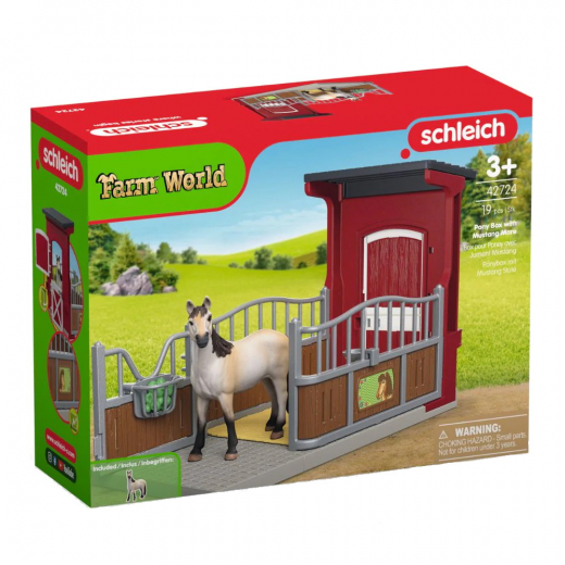 Schleich Ponny box med mustangsto i gruppen LEKSAKER / Figurer och lekset / Schleich hos Spelexperten (S-42724)