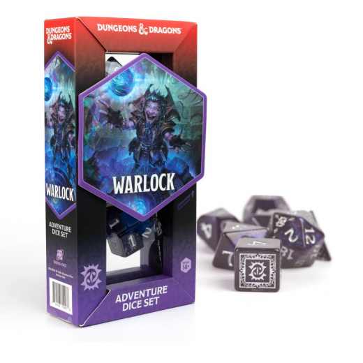 Dungeons & Dragons: Adventure Dice Set - Warlock Purple i gruppen SÄLLSKAPSSPEL / Tillbehör / Tärningar & tillbehör hos Spelexperten (SDZ200218)