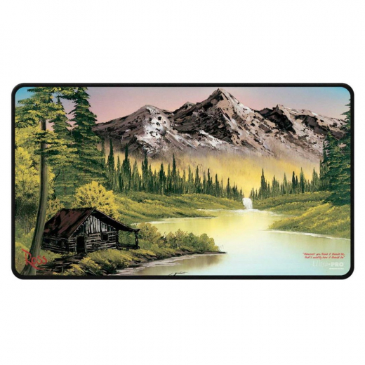 Ultra Pro: Playmat - Bob Ross Mountain Retreat i gruppen SÄLLSKAPSSPEL / Tillbehör / Övriga hos Spelexperten (ULT16510)