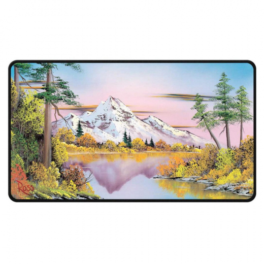 Ultra Pro: Playmat - Bob Ross Mighty Mountain Lake i gruppen SÄLLSKAPSSPEL / Tillbehör / Övriga hos Spelexperten (ULT16531)