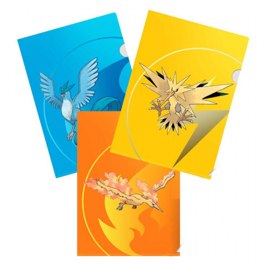 Pokémon TCG: 3-Pack Tournament Folios - Zapdos - Moltres - Articuno i gruppen SÄLLSKAPSSPEL / Pokémon hos Spelexperten (ULT16547)