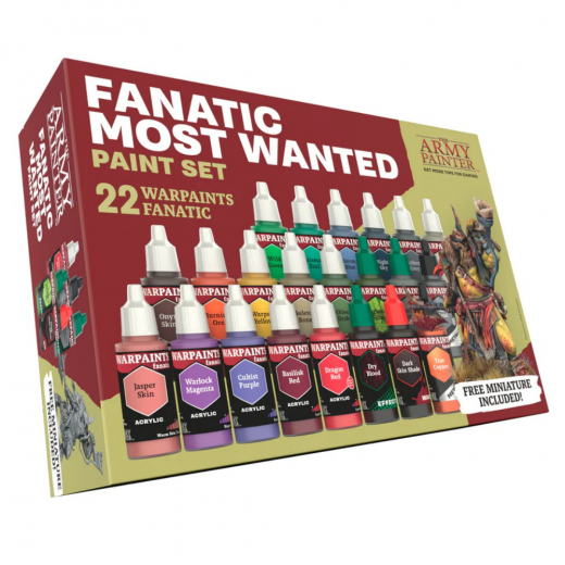 Army Painter: Fanatic Most Wanted Paint Set i gruppen SÄLLSKAPSSPEL / Tillbehör / Övriga hos Spelexperten (WP8071)