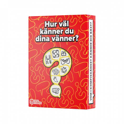 Hur väl känner du dina vänner? i gruppen SÄLLSKAPSSPEL / Festspel hos Spelexperten (spelfabrik006)